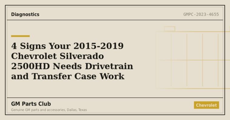 4 Signs Your 2015-2019 Chevrolet Silverado 2500HD Needs Drivetrain and Transfer Case Work - GM Parts Club