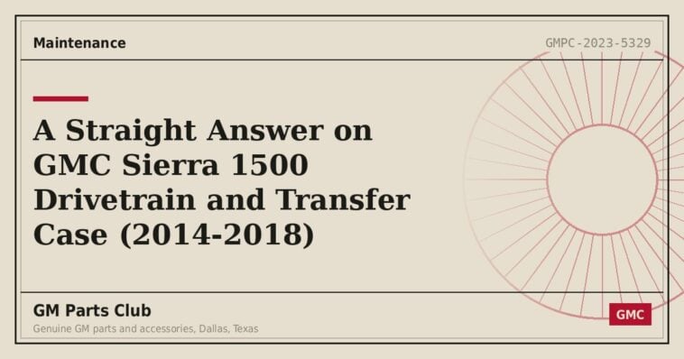 A Straight Answer on GMC Sierra 1500 Drivetrain and Transfer Case (2014-2018) - GM Parts Club