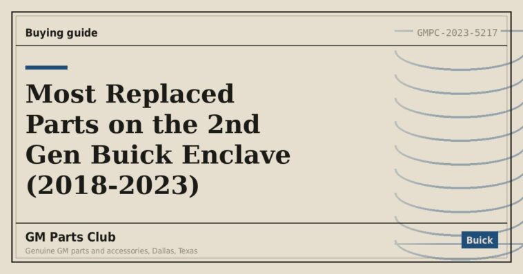 Most Replaced Parts on the 2nd Gen Buick Enclave (2018-2023) - GM Parts Club