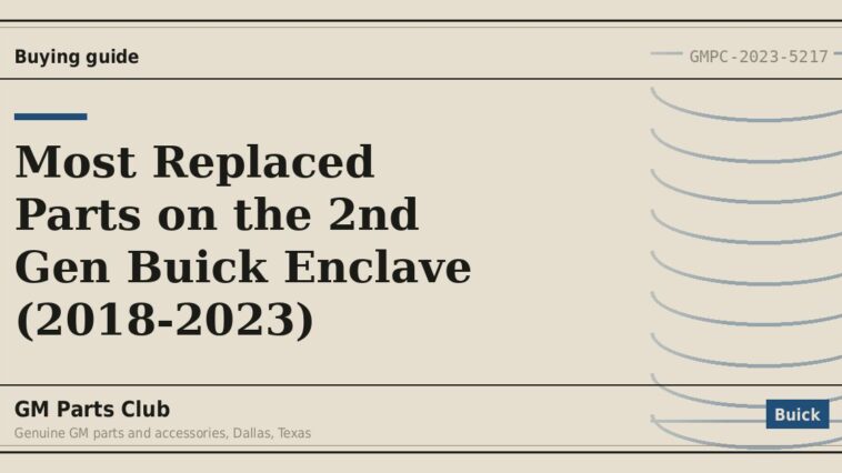 Most Replaced Parts on the 2nd Gen Buick Enclave (2018-2023) - GM Parts Club