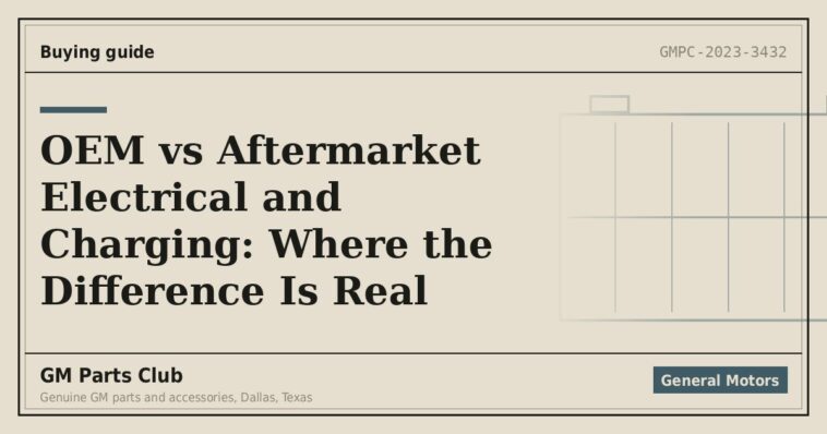 OEM vs Aftermarket Electrical and Charging: Where the Difference Is Real - GM Parts Club