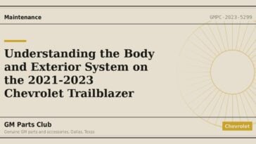 Understanding the Body and Exterior System on the 2021-2023 Chevrolet Trailblazer - GM Parts Club