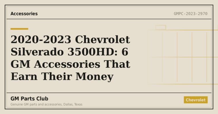 2020-2023 Chevrolet Silverado 3500HD: 6 GM Accessories That Earn Their Money - GM Parts Club