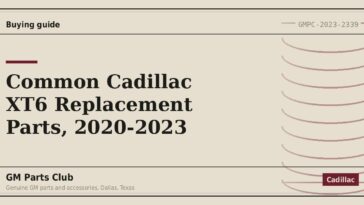 Common Cadillac XT6 Replacement Parts, 2020-2023 - GM Parts Club