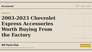 2003-2023 Chevrolet Express Accessories Worth Buying From the Factory - GM Parts Club
