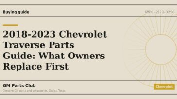 2018-2023 Chevrolet Traverse Parts Guide: What Owners Replace First - GM Parts Club