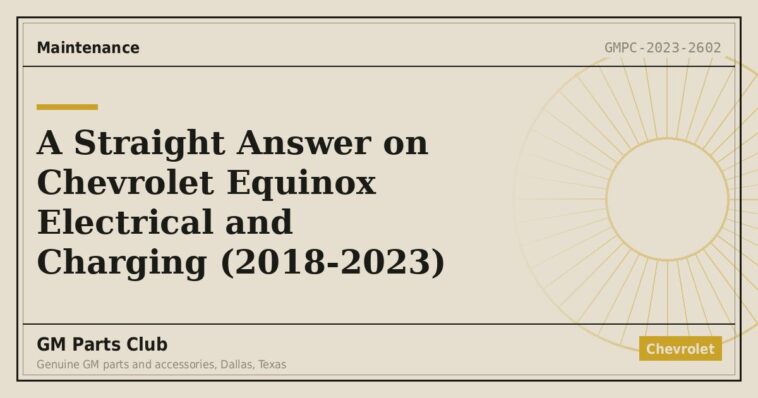 A Straight Answer on Chevrolet Equinox Electrical and Charging (2018-2023) - GM Parts Club