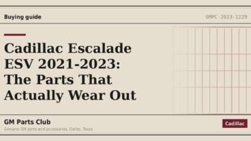 Cadillac Escalade ESV 2021-2023: The Parts That Actually Wear Out - GM Parts Club