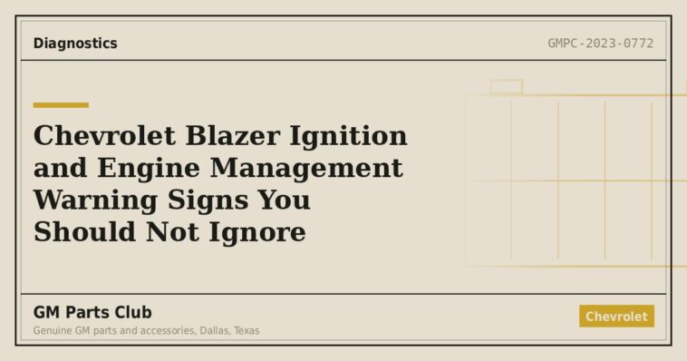 Chevrolet Blazer Ignition and Engine Management Warning Signs You Should Not Ignore - GM Parts Club