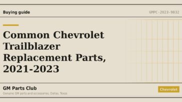 Common Chevrolet Trailblazer Replacement Parts, 2021-2023 - GM Parts Club