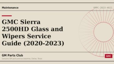 GMC Sierra 2500HD Glass and Wipers Service Guide (2020-2023) - GM Parts Club