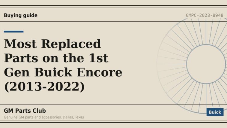 Most Replaced Parts on the 1st Gen Buick Encore (2013-2022) - GM Parts Club
