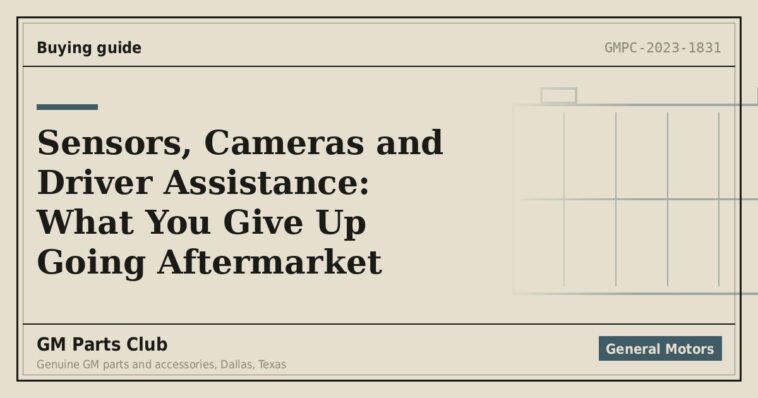 Sensors, Cameras and Driver Assistance: What You Give Up Going Aftermarket - GM Parts Club