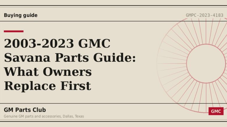 2003-2023 GMC Savana Parts Guide: What Owners Replace First - GM Parts Club