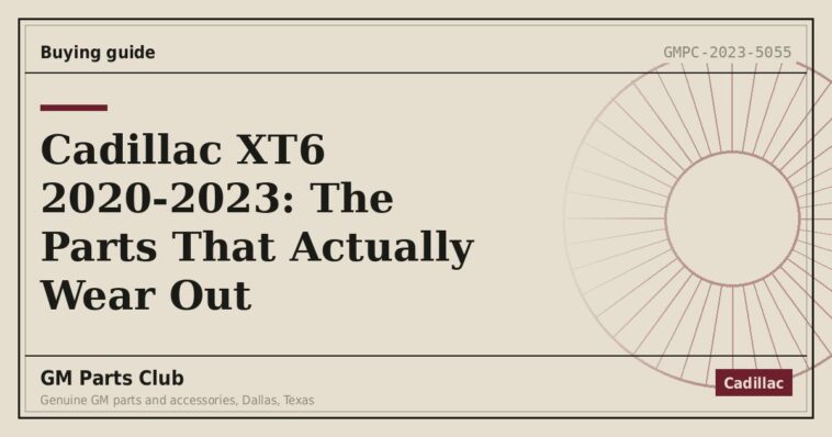 Cadillac XT6 2020-2023: The Parts That Actually Wear Out - GM Parts Club
