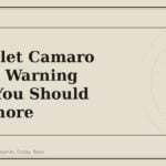 Chevrolet Camaro Brakes Warning Signs You Should Not Ignore - GM Parts Club