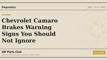 Chevrolet Camaro Brakes Warning Signs You Should Not Ignore - GM Parts Club