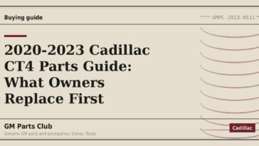 2020-2023 Cadillac CT4 Parts Guide: What Owners Replace First - GM Parts Club