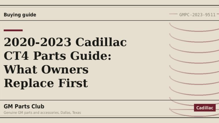 2020-2023 Cadillac CT4 Parts Guide: What Owners Replace First - GM Parts Club