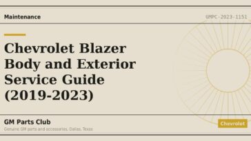 Chevrolet Blazer Body and Exterior Service Guide (2019-2023) - GM Parts Club