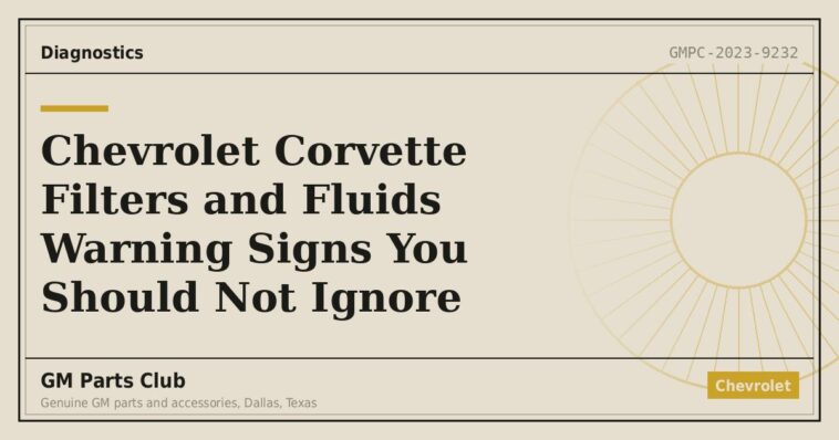 Chevrolet Corvette Filters and Fluids Warning Signs You Should Not Ignore - GM Parts Club