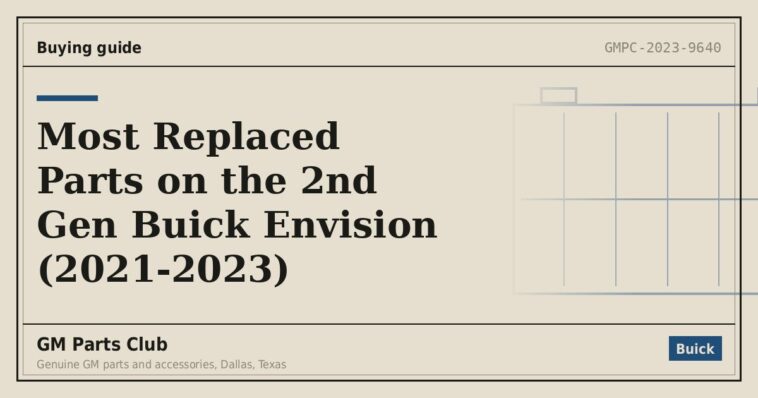 Most Replaced Parts on the 2nd Gen Buick Envision (2021-2023) - GM Parts Club