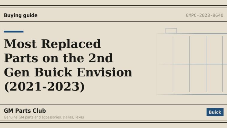 Most Replaced Parts on the 2nd Gen Buick Envision (2021-2023) - GM Parts Club