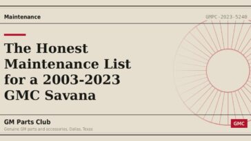 The Honest Maintenance List for a 2003-2023 GMC Savana - GM Parts Club