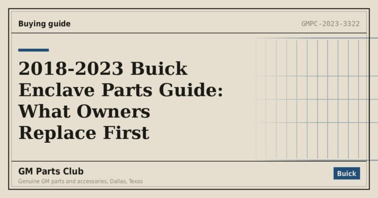 2018-2023 Buick Enclave Parts Guide: What Owners Replace First - GM Parts Club