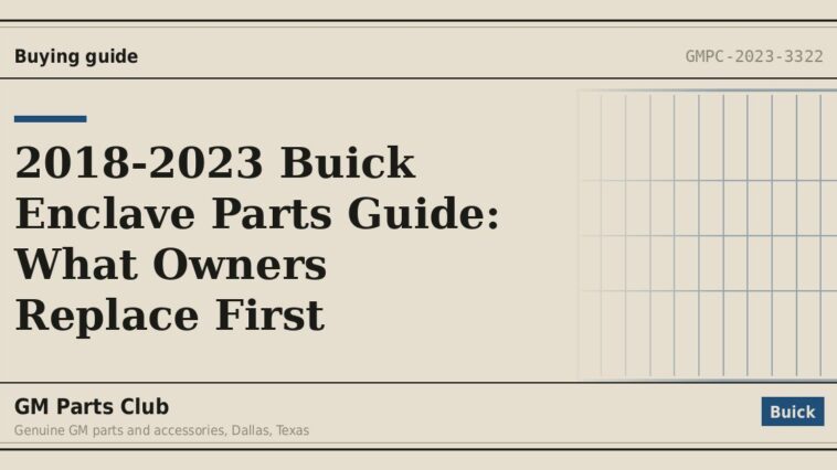 2018-2023 Buick Enclave Parts Guide: What Owners Replace First - GM Parts Club