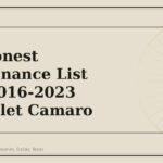 The Honest Maintenance List for a 2016-2023 Chevrolet Camaro - GM Parts Club