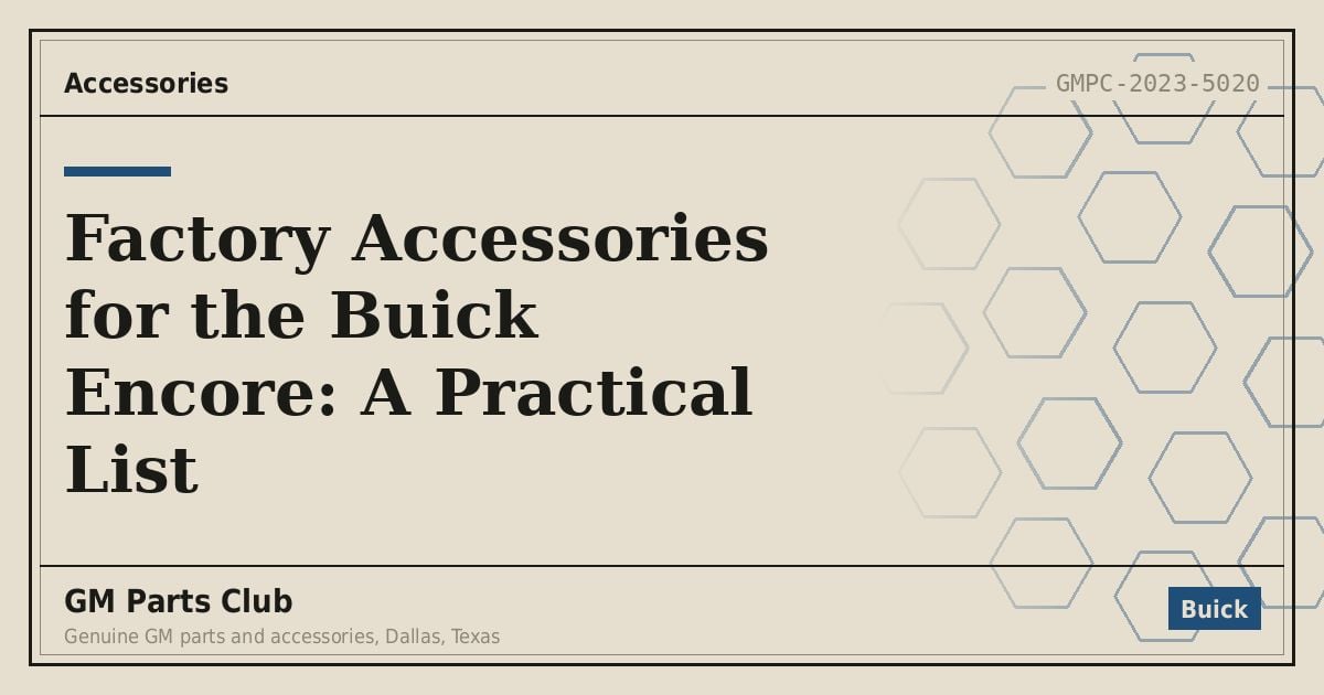 Factory Accessories for the Buick Encore: A Practical List - GM Parts Club