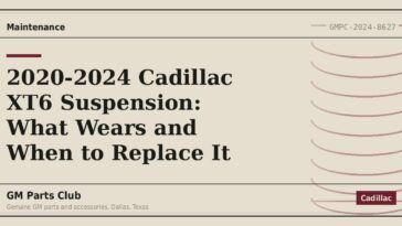 2020-2024 Cadillac XT6 Suspension: What Wears and When to Replace It - GM Parts Club
