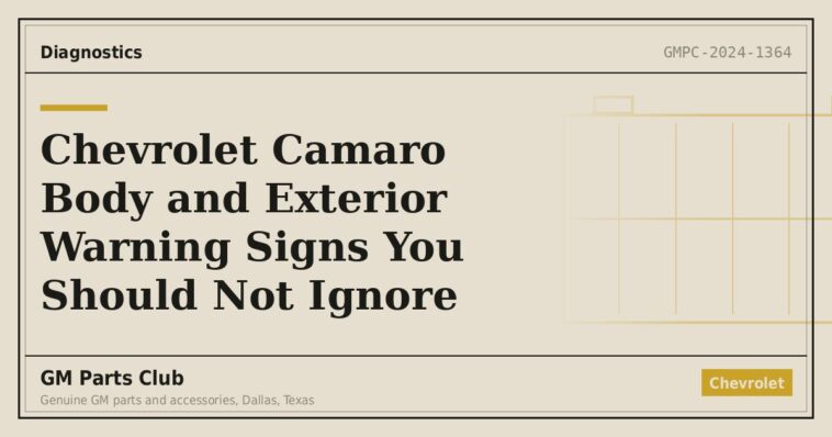 Chevrolet Camaro Body and Exterior Warning Signs You Should Not Ignore - GM Parts Club