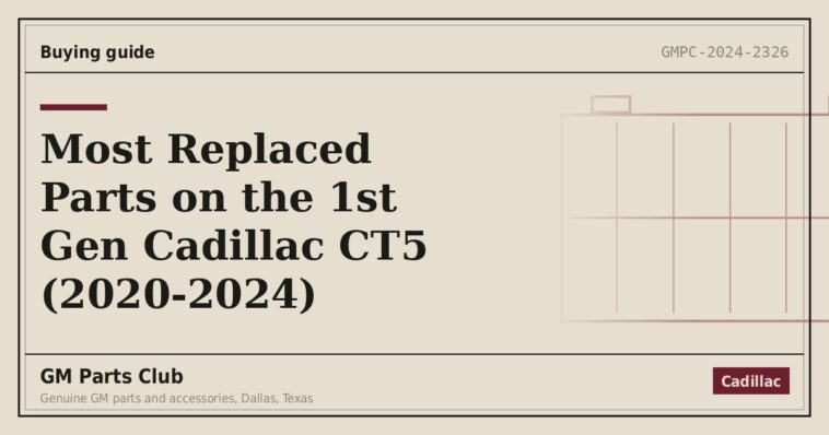 Most Replaced Parts on the 1st Gen Cadillac CT5 (2020-2024) - GM Parts Club