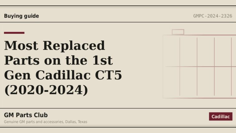 Most Replaced Parts on the 1st Gen Cadillac CT5 (2020-2024) - GM Parts Club