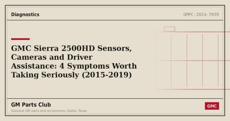 GMC Sierra 2500HD Sensors, Cameras and Driver Assistance: 4 Symptoms Worth Taking Seriously (2015-2019) - GM Parts Club