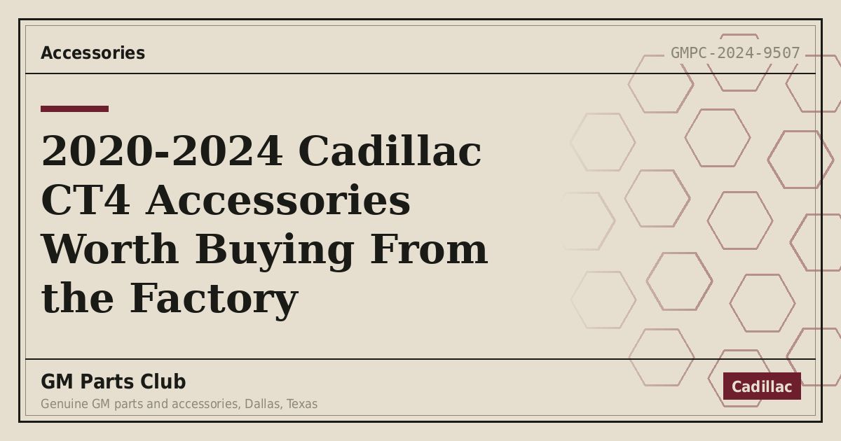 2020-2024 Cadillac CT4 Accessories Worth Buying From the Factory - GM Parts Club