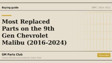 Most Replaced Parts on the 9th Gen Chevrolet Malibu (2016-2024) - GM Parts Club