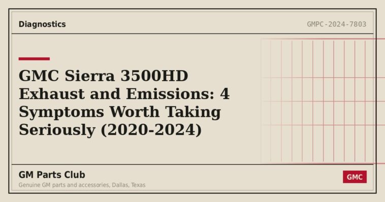 GMC Sierra 3500HD Exhaust and Emissions: 4 Symptoms Worth Taking Seriously (2020-2024) - GM Parts Club
