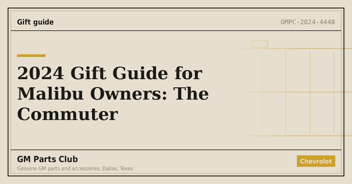 2024 Gift Guide for Malibu Owners: The Commuter - GM Parts Club