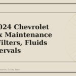 2018-2024 Chevrolet Equinox Maintenance Parts: Filters, Fluids and Intervals - GM Parts Club