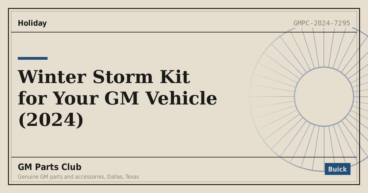 Winter Storm Kit for Your GM Vehicle (2024) - GM Parts Club