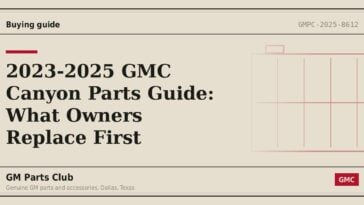2023-2025 GMC Canyon Parts Guide: What Owners Replace First - GM Parts Club