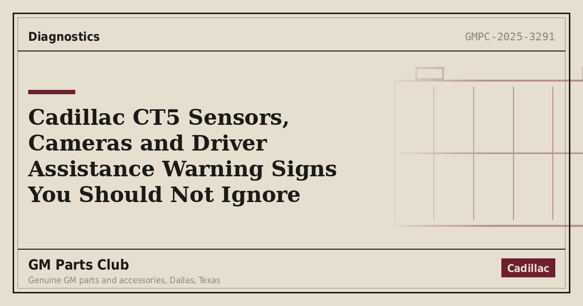 Cadillac CT5 Sensors, Cameras and Driver Assistance Warning Signs You Should Not Ignore - GM Parts Club