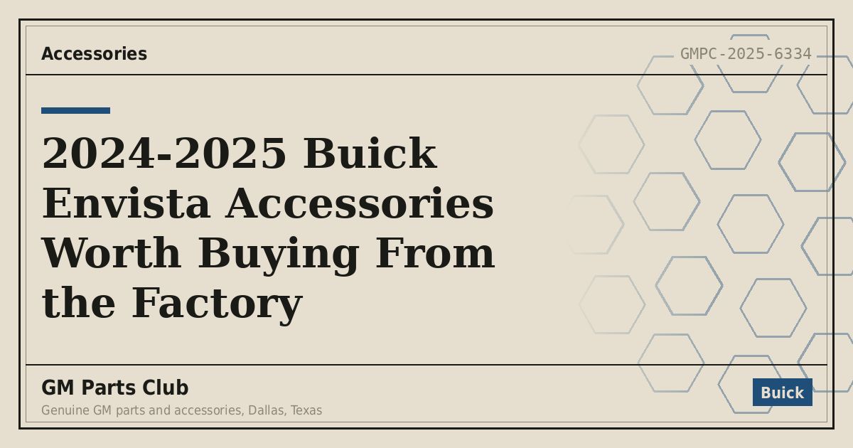 2024-2025 Buick Envista Accessories Worth Buying From the Factory - GM Parts Club