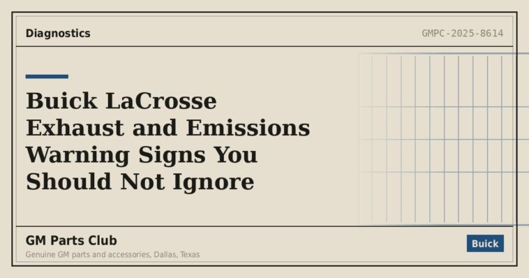 Buick LaCrosse Exhaust and Emissions Warning Signs You Should Not Ignore - GM Parts Club