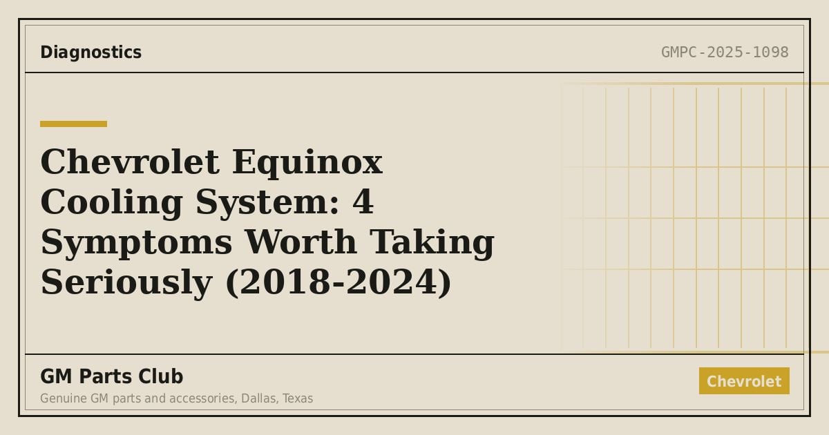 Chevrolet Equinox Cooling System: 4 Symptoms Worth Taking Seriously (2018-2024) - GM Parts Club