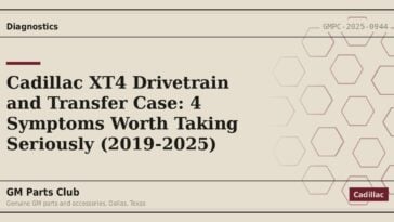 Cadillac XT4 Drivetrain and Transfer Case: 4 Symptoms Worth Taking Seriously (2019-2025) - GM Parts Club