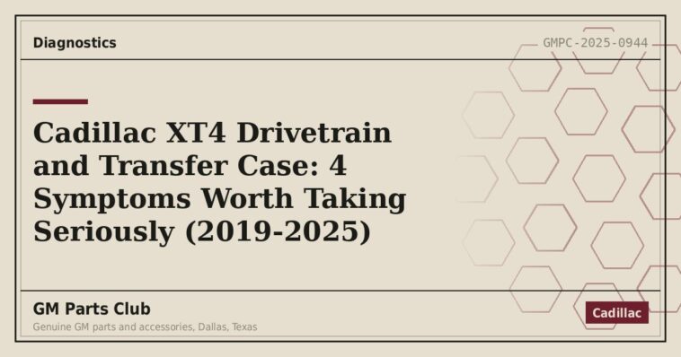 Cadillac XT4 Drivetrain and Transfer Case: 4 Symptoms Worth Taking Seriously (2019-2025) - GM Parts Club